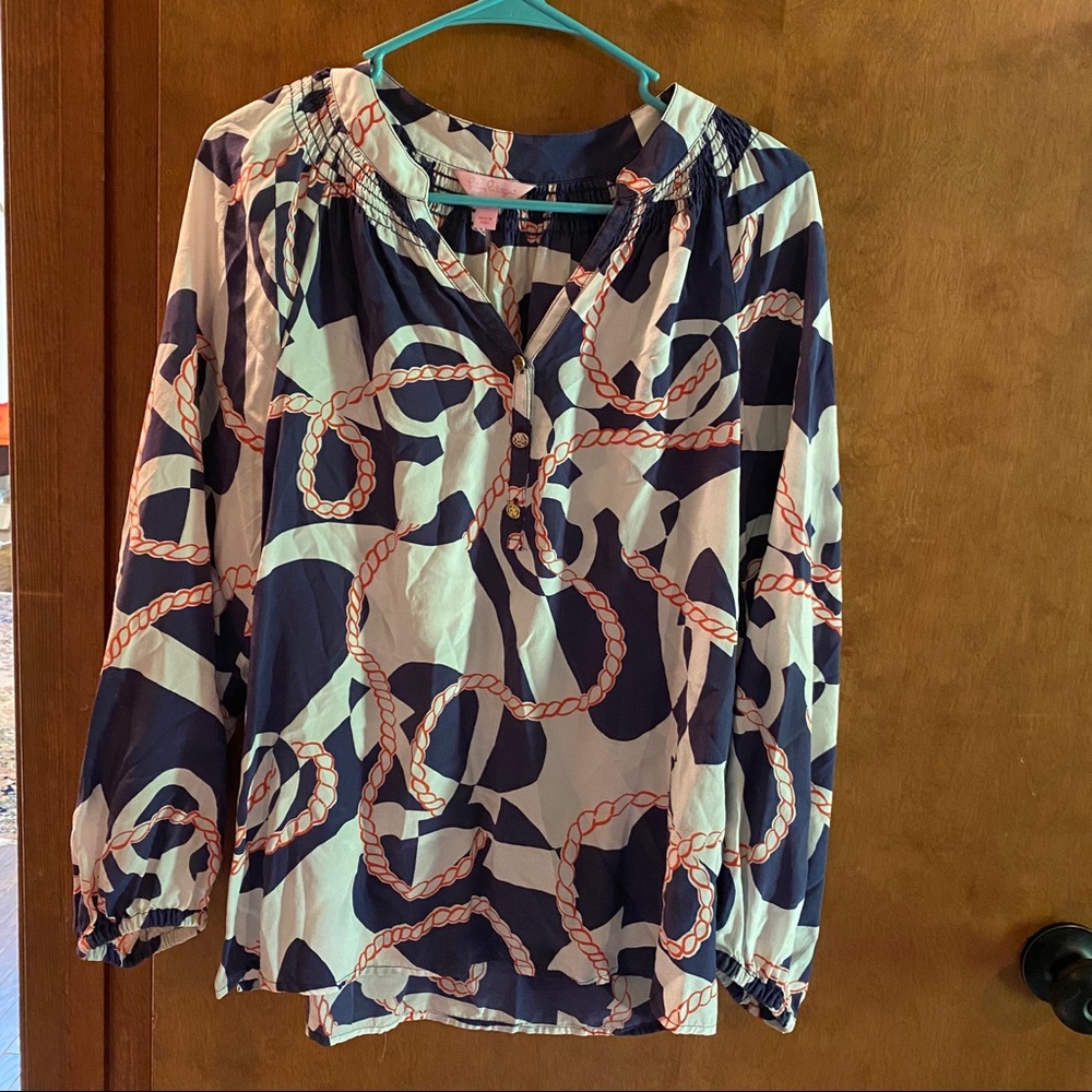 Lilly Pulitzer booze cruise Elsa blouse